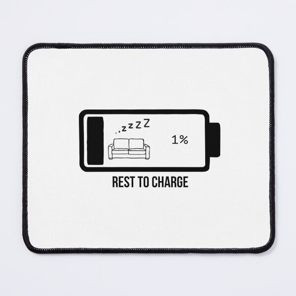 Item preview, Minimalist Battery 1% | Rest to Recharge designed and sold by PrintTycoon.