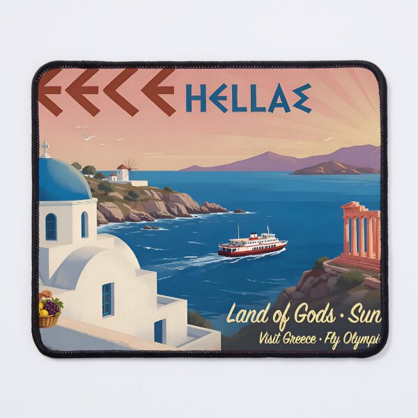 Item preview, Vintage 1963 Greece Hellas Olympic Airways Travel designed and sold by GoldenEraTravel.