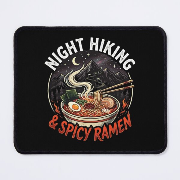 Item preview, Night Hiking and Spicy Ramen Mountain Adventure Retro designed and sold by Jaroslaw-S.