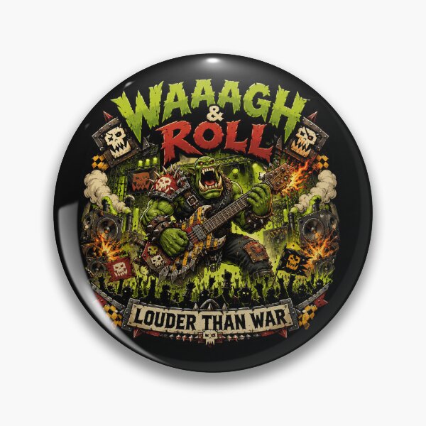 Item preview, WAAAGH & Roll Heavy Metal Mayhem designed and sold by Forged in the Warp.