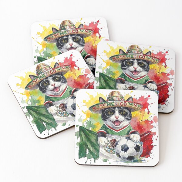 Item preview, Black and white cat World Cup Mexico Suppawter designed and sold by The Suppawters.