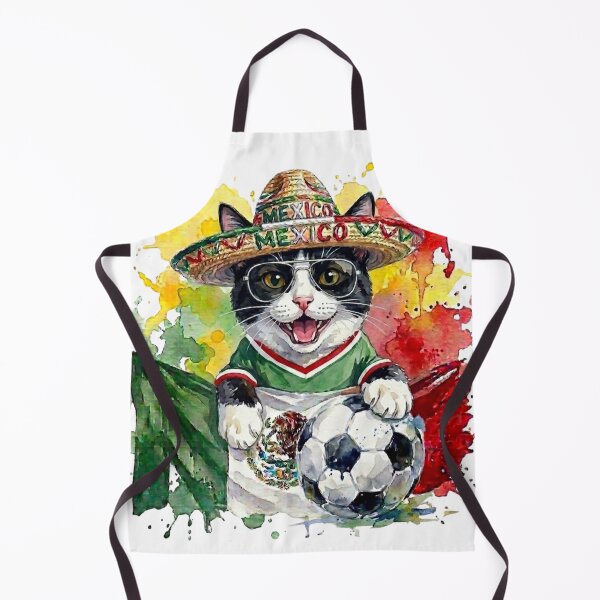 Item preview, Black and white cat World Cup Mexico Suppawter designed and sold by The Suppawters.