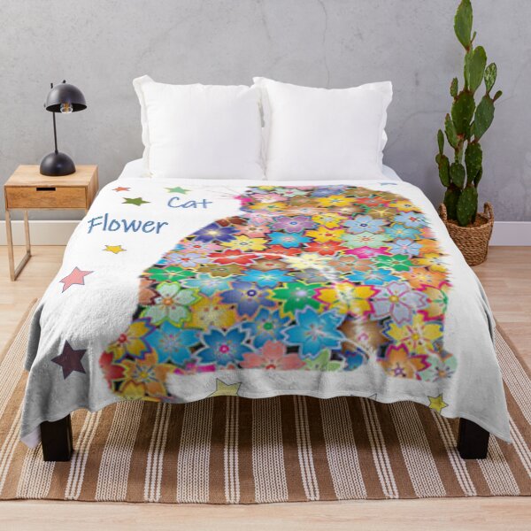 Item preview, Colorful Floral Cat Graphic Art designed and sold by Ahmed Farhat.