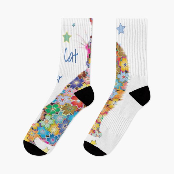 Item preview, Colorful Floral Cat Graphic Art designed and sold by Ahmed Farhat.