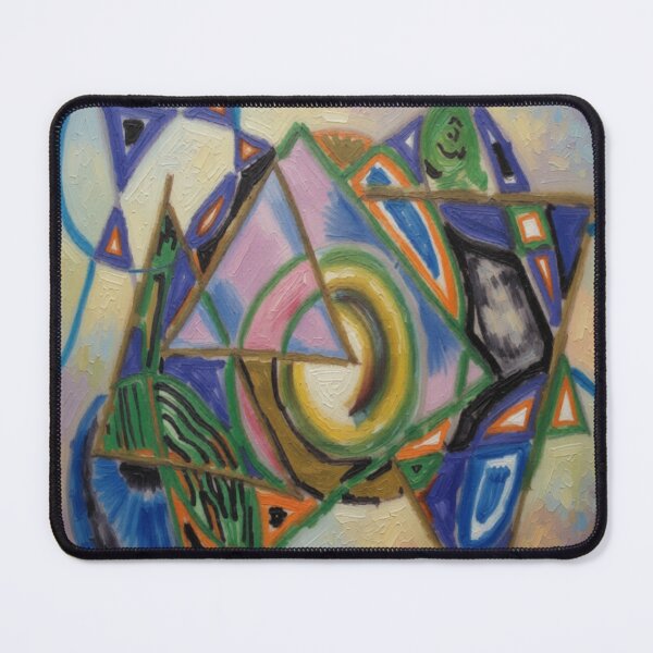 Item preview, quantum shapes impressionist colorful geometric abstract design designed and sold by SmashingDeals.