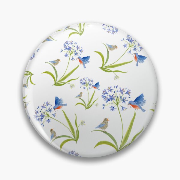 Item preview, African Lily with Bluebird and Baby Bird  designed and sold by daphsam.