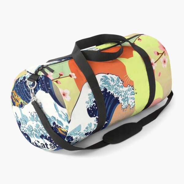 Item preview, Lively Citrus Japanese Wave Cat Art - Aesthetic Ukiyo-e Style designed and sold by BLUESKY11a.