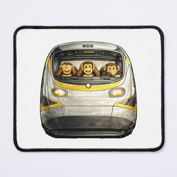 Item preview, Train driving three wise Monkeys designed and sold by JamesDunican.