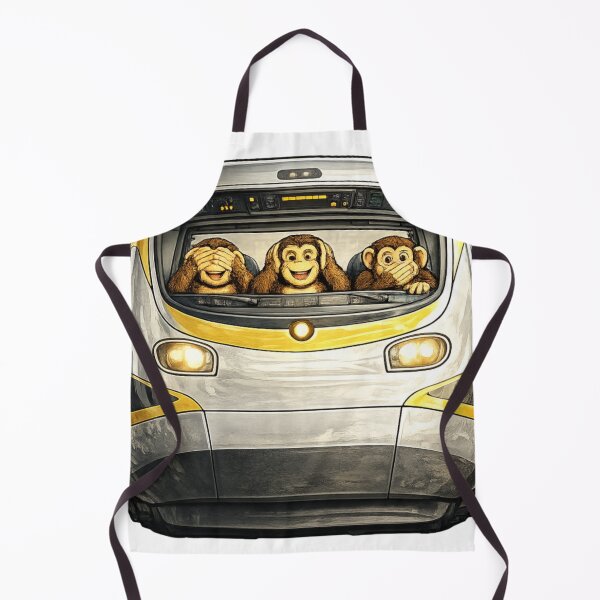 Item preview, Train driving three wise Monkeys designed and sold by JamesDunican.