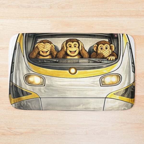 Item preview, Train driving three wise Monkeys designed and sold by JamesDunican.