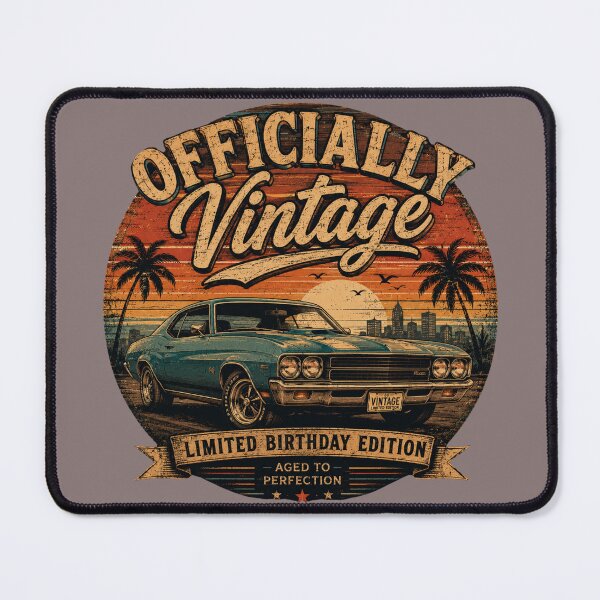 Item preview, Officially Vintage – Limited Birthday Edition Retro Classic Car Design designed and sold by byaga.
