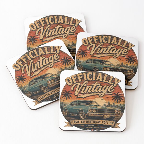 Item preview, Officially Vintage – Limited Birthday Edition Retro Classic Car Design designed and sold by byaga.