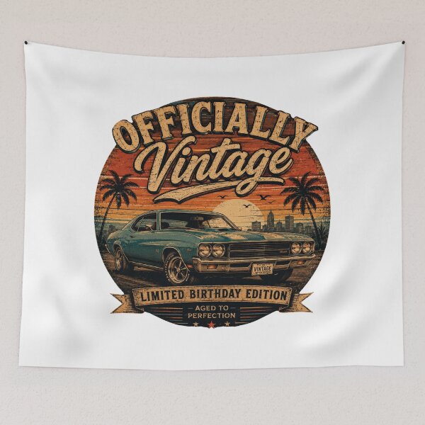 Item preview, Officially Vintage – Limited Birthday Edition Retro Classic Car Design designed and sold by byaga.