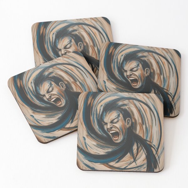 Item preview, Expressionist Anguish Abstract, Swirling Emotional Art Print designed and sold by LatentGoods.