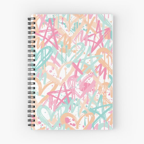Item preview, Graffiti Love Notes in Taffy Skies Pastel Hearts & Stars designed and sold by melanie4816.