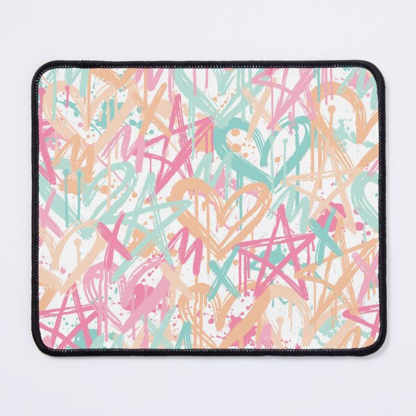 Item preview, Graffiti Love Notes in Taffy Skies Pastel Hearts & Stars designed and sold by melanie4816.