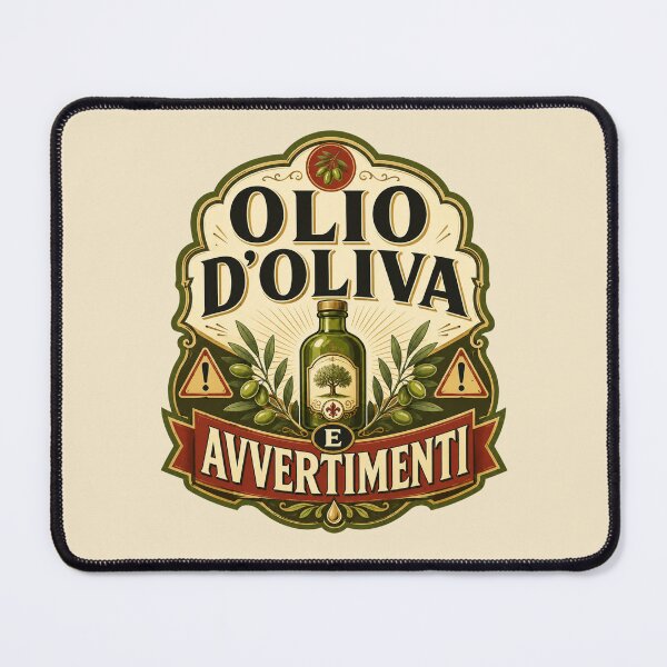 Item preview, Olio D’Oliva E Avvertimenti Funny Italian designed and sold by POD DYNASTY | Original Print On Demand T-Shirt Graphics.
