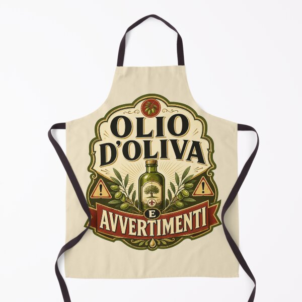 Item preview, Olio D’Oliva E Avvertimenti Funny Italian designed and sold by POD DYNASTY | Original Print On Demand T-Shirt Graphics.