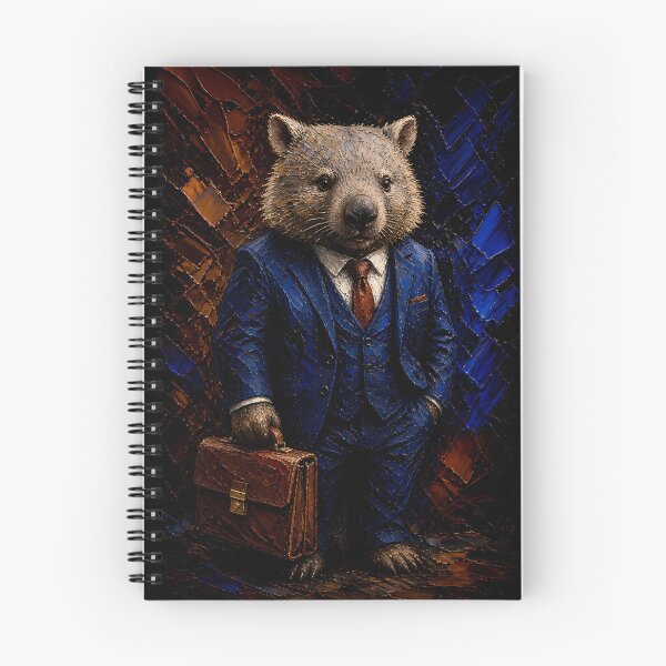 Item preview, Dapper Business Wombat Briefcase Moody Aesthetic Art designed and sold by Vista Atelier.