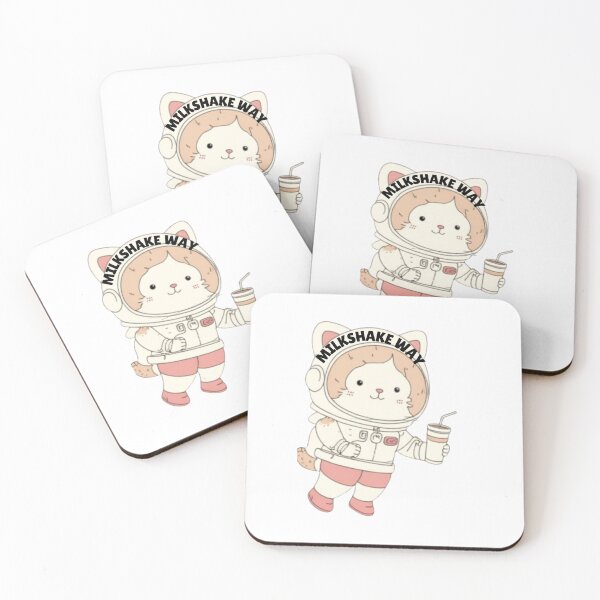 Item preview, Cute Astronaut Cat Milkshake way designed and sold by smartprintuk.