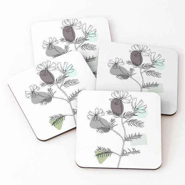 Item preview, Botanical Abstract Shapes | Minimalist Tropical Leaf Pattern Art designed and sold by CorAleArt.
