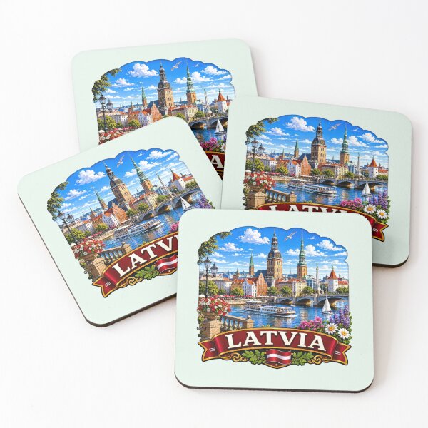 Item preview, Latvia Riga Old Town Riverside designed and sold by Myra365Art.