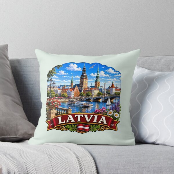 Item preview, Latvia Riga Old Town Riverside designed and sold by Myra365Art.