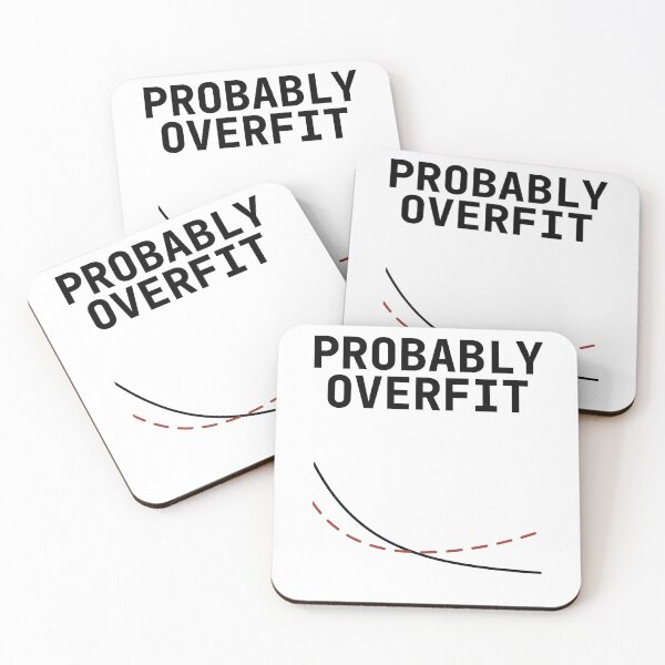 Item preview, Probably Overfit, Funny ML Engineer Gift, Minimalist Loss Curve Print, Data Scientist & AI Researche designed and sold by LatentGoods.