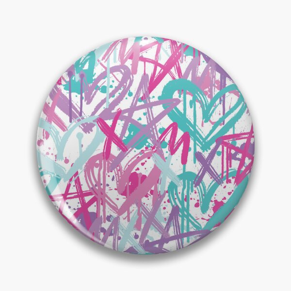 Item preview, Graffiti Love Notes in Sugar Rush Pink Purple Hearts & Stars designed and sold by melanie4816.