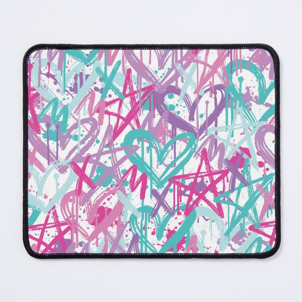 Item preview, Graffiti Love Notes in Sugar Rush Pink Purple Hearts & Stars designed and sold by melanie4816.