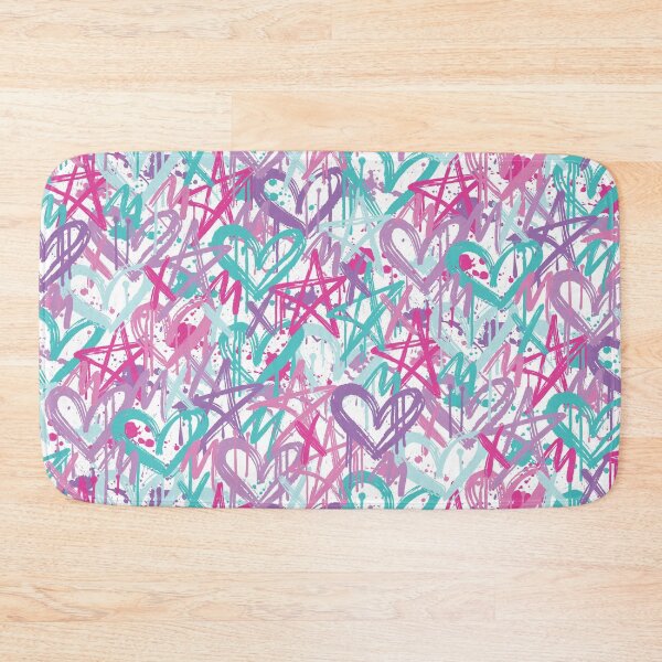 Item preview, Graffiti Love Notes in Sugar Rush Pink Purple Hearts & Stars designed and sold by melanie4816.