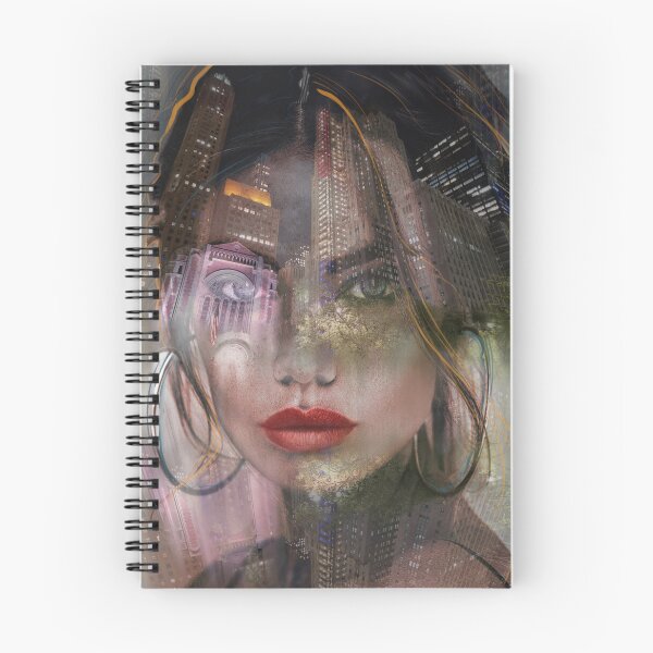 Item preview, New York City at Night | Double Exposure Urban Digital Portrait designed and sold by Skayana.