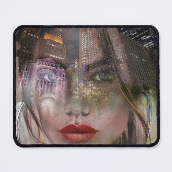 Item preview, New York City at Night | Double Exposure Urban Digital Portrait designed and sold by Skayana.