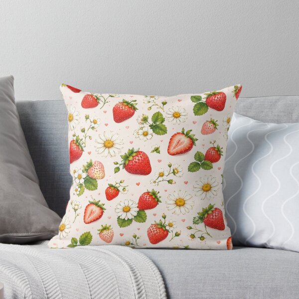 Item preview, Cute Strawberry Pattern | Summer Fruit Seamless Print designed and sold by Aramdesing.