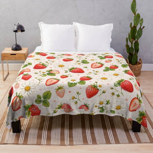 Item preview, Cute Strawberry Pattern | Summer Fruit Seamless Print designed and sold by Aramdesing.