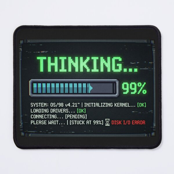 Item preview, Thinking 99 Percent Loading Funny Retro Computer Design designed and sold by afarkar.