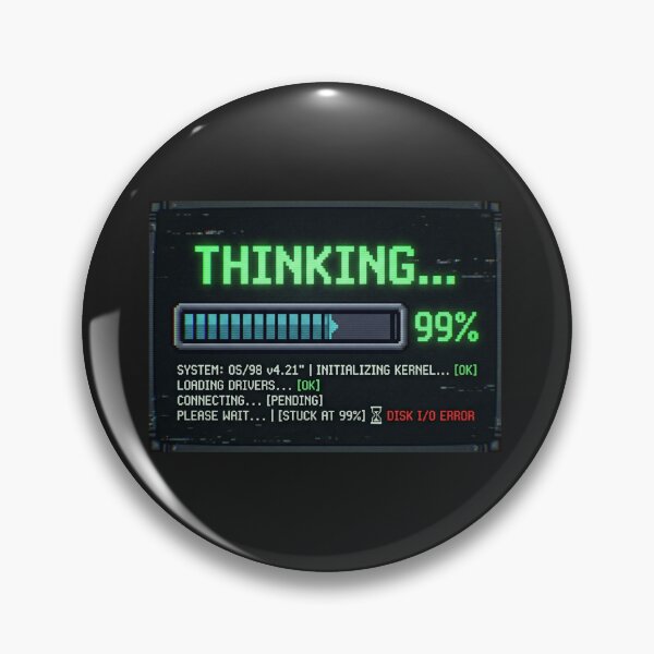 Item preview, Thinking 99 Percent Loading Funny Retro Computer Design designed and sold by afarkar.