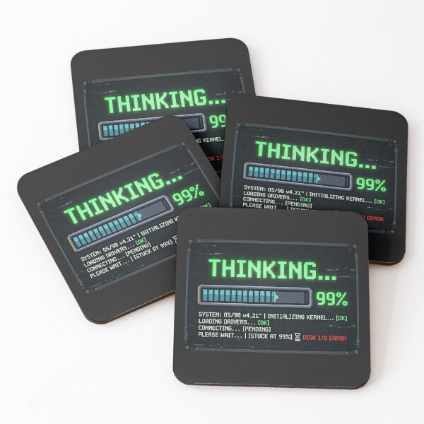 Item preview, Thinking 99 Percent Loading Funny Retro Computer Design designed and sold by afarkar.