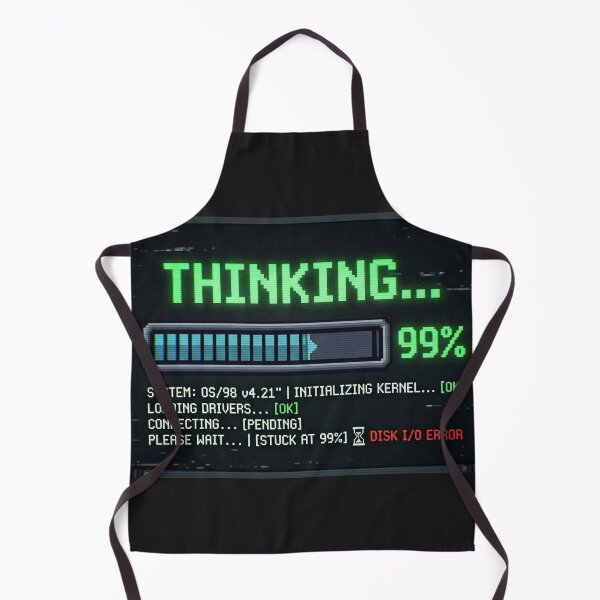 Item preview, Thinking 99 Percent Loading Funny Retro Computer Design designed and sold by afarkar.