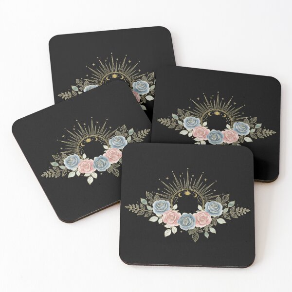 Item preview, Watercolor Celestial Roses and Moon Phases designed and sold by MoonSoul Studio.