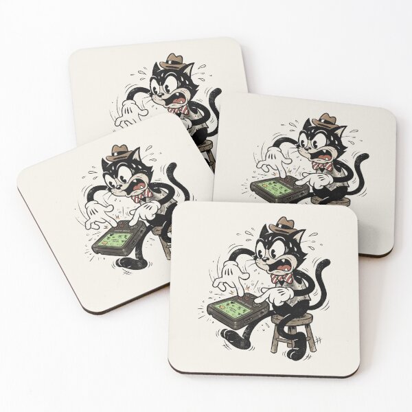Item preview, Funny Vintage 1930s Cartoon Cat Playing Retro Video Game designed and sold by RetroRewind Studio.