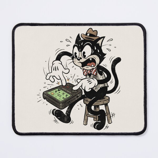 Item preview, Funny Vintage 1930s Cartoon Cat Playing Retro Video Game designed and sold by RetroRewind Studio.