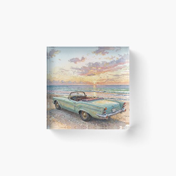 Item preview, Vintage car at the beach designed and sold by sid1802.