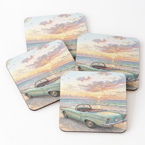 Item preview, Vintage car at the beach designed and sold by sid1802.