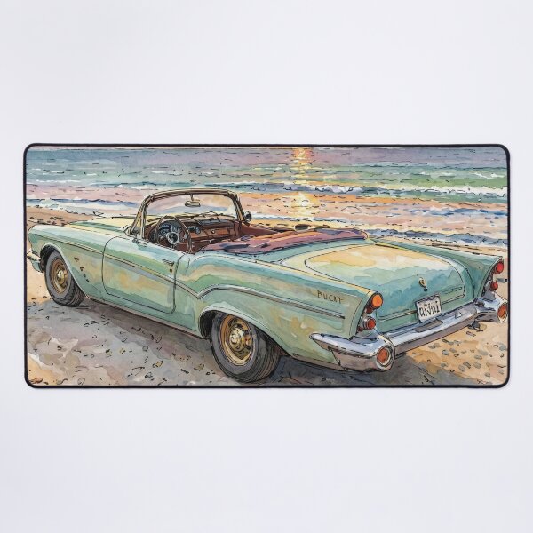 Artikelvorschau, Vintage car at the beach entworfen und verkauft von sid1802.
