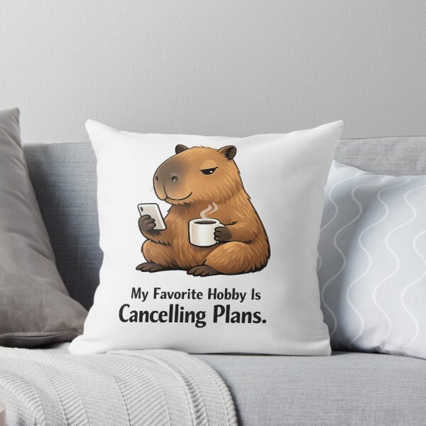 Item preview, My Favorite Hobby Is Cancelling Plans Capybara – Funny Introvert Meme designed and sold by Ermicioi.