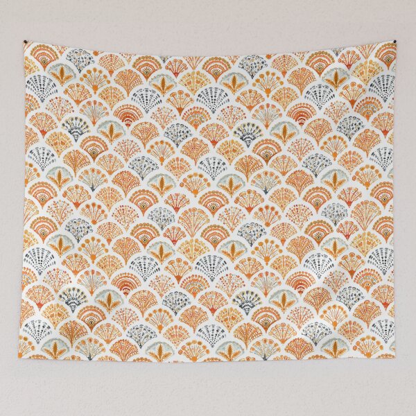 Item preview, Sunset Fan Motif Watercolor Seamless Pattern designed and sold by Ioanna-Studio.