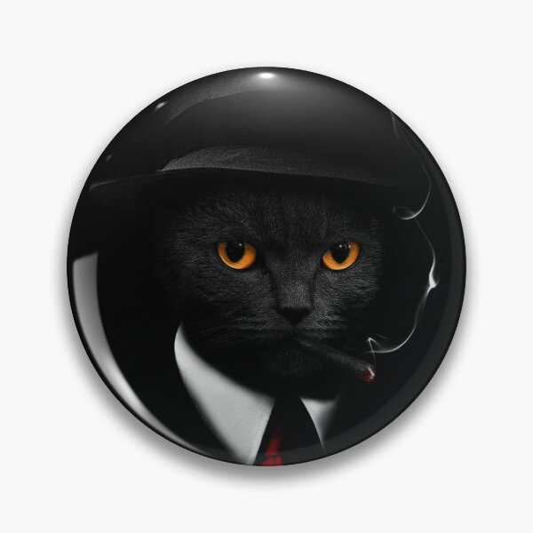 Item preview, Gangster Cat in Suit and Fedora Hat Dark Aesthetic Art designed and sold by Singh1998.