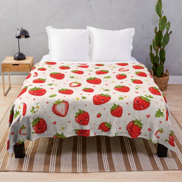 Item preview, Kawaii Cute aStrawberry Pattern | Summer Fruit Seamless Print designed and sold by Aramdesing.