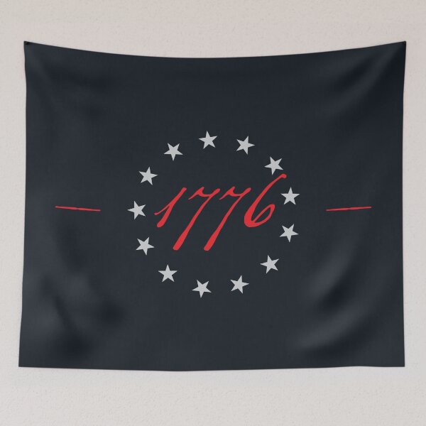 Item preview, 1776 13 Stars American Revolution Patriotic T-Shirt - Vintage USA Flag Design "Black shirt Logo" designed and sold by G - supply.